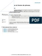 FICHE de PREPARATION Type Et Forme de Phrase