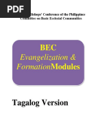 08.13.17 BEC Evangelization Formation Modules Tagalog