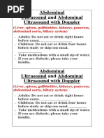 Abdominal Ultrasound and Abdominal Ultrasound With Doppler