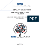 Principality of Andorra: Parliamentary Elections 1 March 2015