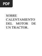 Sobre Calentamiento Del Motor de Un Tractor Terminado