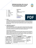 Silabo de Fisica Molecular - Ingenieria Mecanica