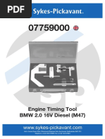 Engine Timing Tool BMW 2.0 16V Diesel (M47)