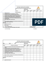 Equipement Checklist (Hoist & Lift)