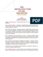 THE Corporation Code of The Philippines: (Batas Pambansa Blg. 68)