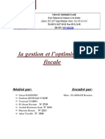 Rapport de La Gestion Fiscale