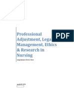 Professional Adjustment, Legal Management, Ethics & Research in Nursing