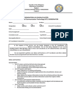 Designation of The School Information Communication Technology (Ict) Coordinator