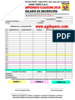 1877211-2018 Clausura Formulario de Inscripcion Torneos y Competencias Perú 2018 Zona Este San Juan de Lurigancho