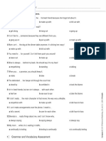 Language Log 6 Topic 1 Grammar and Vocabulary Assessment