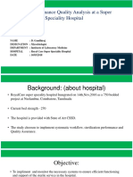 CSSD Performance Quality Analysis at A Super Speciality Hospital