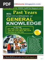 Pakistan Past Years General Knowledge MCQs