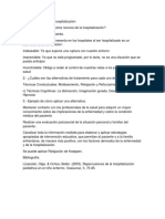 Como Reducir Los Efectos Nocivos de La Hospitalización.