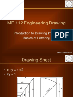 ME 112 Engineering Drawing: Introduction To Drawing Practice Basics of Lettering