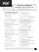 Important Notes of 10th Class Math Exercise 2.3