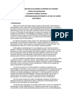 Dificuldades de Apendizagem Entender e Atuar Sobre Disturbios