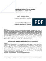 Contribuições Da Gestão Escolar para A Qualidade Da Educação