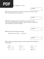 James An College Year 3 English Test