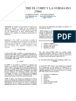 Relación Entre El Cobit y La Norma Iso 27001