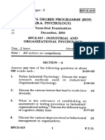 Bachelor'S Degree Programme (BDP) (Ba. Psychology) : 2 50 Note: All Compulsory