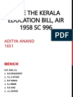 In Re The Kerala Education Bill, Air 1958 SC 996: Aditya Anand 1651