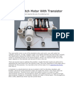 Reed Switch Motor With Transistor