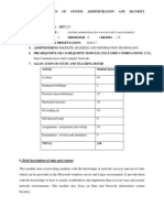 Module Description of System Administration and Security Management