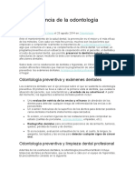 La Importancia de La Odontología Preventiva