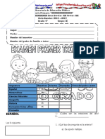 Examen 1 Er Trimestre 6 To Grado MEEP