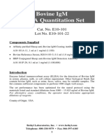 Bovine Igm Elisa Quantitation Set: Cat. No. E10-101 Lot No. E10-101-22