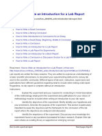 How To Write An Introduction & Discussion & Conclusion in A Lab Report