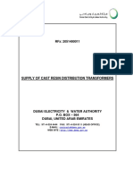 DEWA Dry Type Transformers Specs PDF