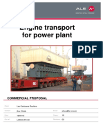 Engine Transport For Power Plant: Commercial Proposal