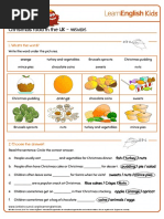 Worksheets Christmas Food in The Uk Answers PDF