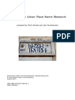 Directions in Urban Place Name Research