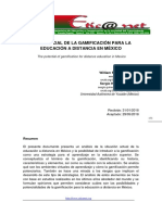 El Potencial de La Gamificación en La Educación A Distancia en México