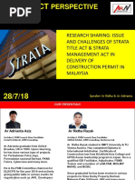 Research Sharing Issue and Challenges of Strata Title Act & Strata Management Act in Delivery of Construction Permit in Malaysia