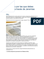 4 Razones Por Las Que Debes Predicar A Través de Jeremías