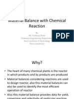 Material Balance With Chemical Reaction