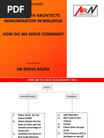 Sharing Research Dealing With Architects Remuneration in Malaysia by Ar Ridha Razak