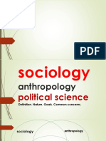 Lesson 3 Anthropology, Political Science and Sociology