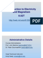 Introduction To Electricity and Magnetism 8.02T