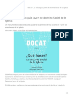 #8220 DOCAT&#8221, La Nueva Guía Joven de Doctrina Social de La Iglesia PDF