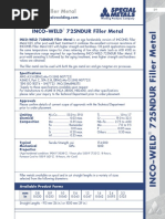 Inco-Weld 725NDUR Filler Metal