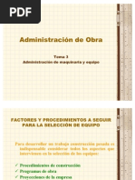 Administración de Maquinaria y Equipo