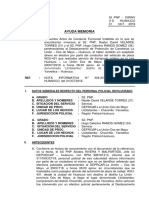 Ayuda Memoria Caso Efectivo Policiales de Carreteras La Union Dos de Mayo Huanuco