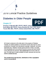 2018 Clinical Practice Guidelines: Diabetes in Older People