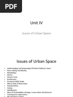 Unit IV: Issues of Urban Space