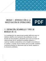 Unidad 1 INVESTIGACION DE OPERACIONES