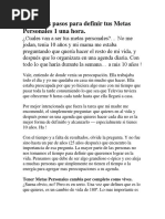 4 Sencillos Pasos para Definir Tus Metas Personales 1 Una Hora